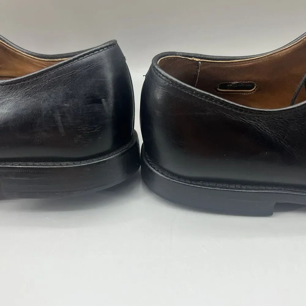 Allen Edmonds Delray Men Size 10.5 B‎ Shoes Black Leather Split Toe Oxford 9564